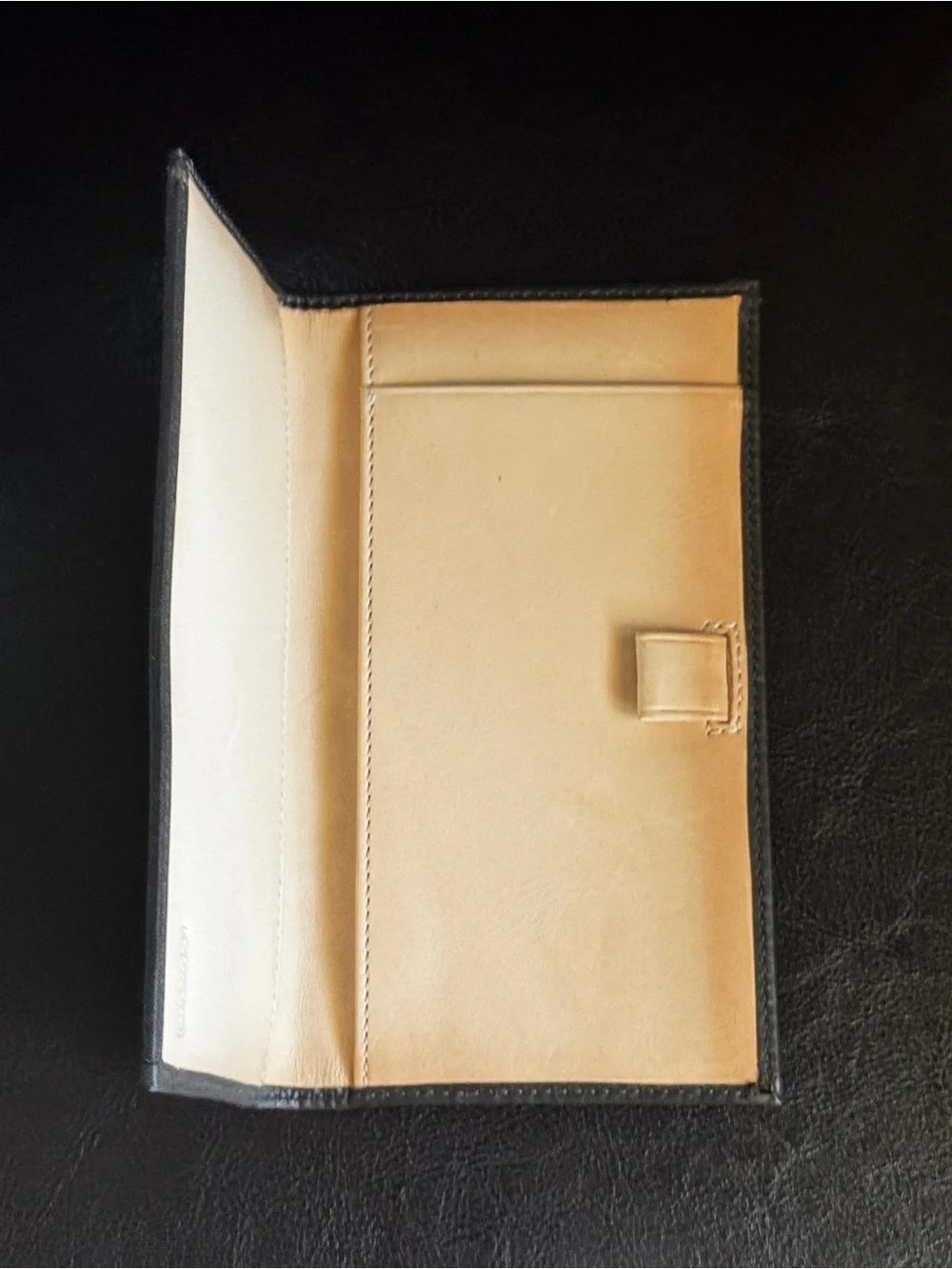 COACH Vintage Mini Signature Canvas Checkbook Cover / Wallet Tan Brown